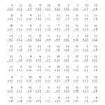 The Multiplying 1 To 1211 (A) Math Worksheet From The regarding Printable Multiplication By 11