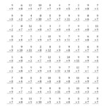 The Multiplying 1 To 127, 8 And 9 (A) Math Worksheet intended for Printable Multiplication Worksheets 7S