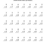 The Multiplying (1 To 9)0 (35 Questions Per Page) (A for Multiplication Printable 0