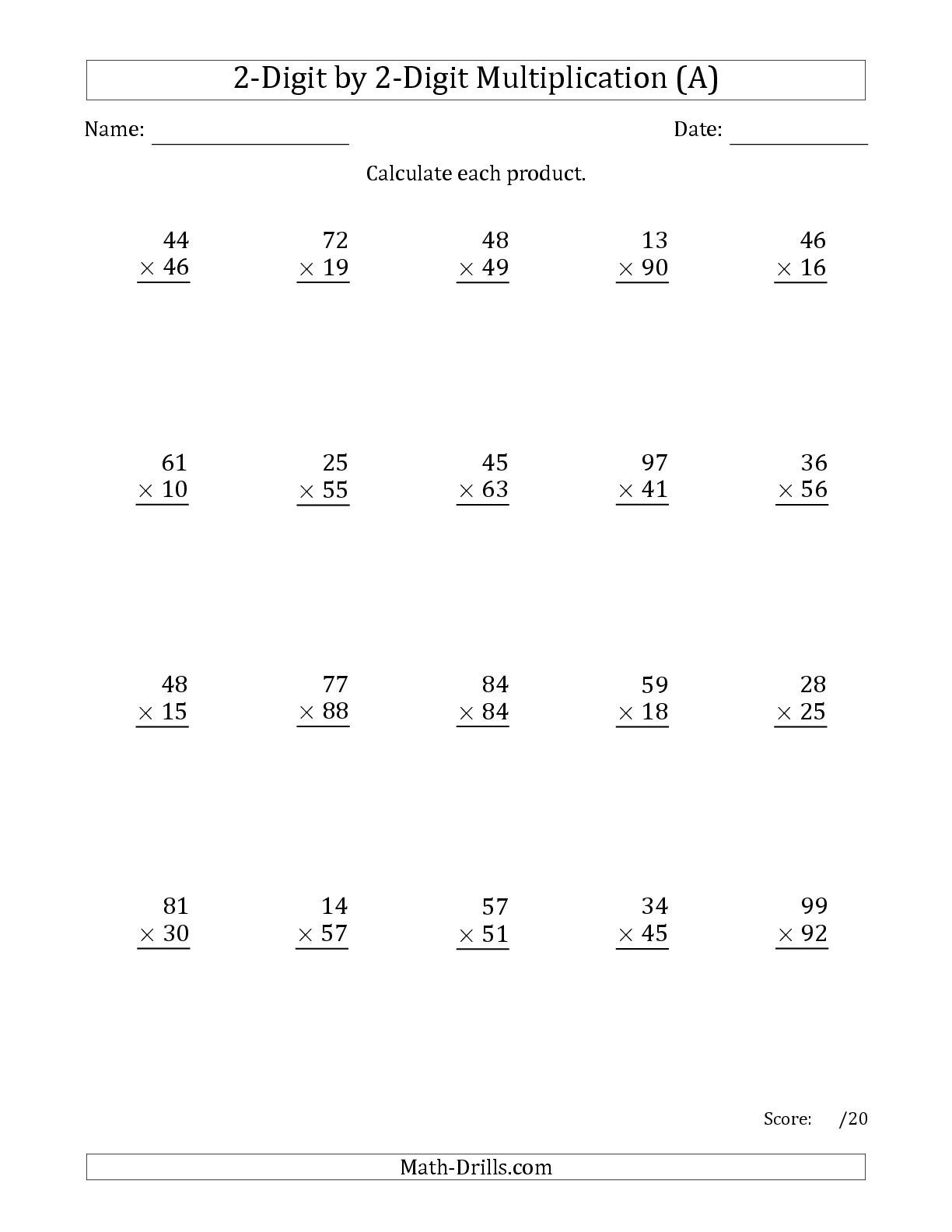  Printable Lattice Multiplication Grids PrintableMultiplication