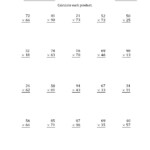 The Multiplying 2-Digit2-Digit Numbers (D) Math with regard to Printable 2 Digit Multiplication