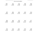 The Multiplying 3-Digit3-Digit Numbers (A) Math with regard to Printable Multiplication By 3