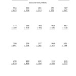 The Multiplying 3-Digit3-Digit Numbers With Comma inside Multiplication Worksheets Advanced