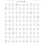 The Multiplying Doubles From 1 To 10 With 100 Questions Per pertaining to Printable Math Drills Multiplication