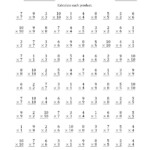 The Multiplying Doubles From 1 To 10 With 100 Questions Per Pertaining To Printable Multiplication Practice Test