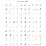 The Multiplyinganchor Facts 0, 1, 2, 3, 4, 5 And 10 intended for Printable Multiplication Worksheet 0 And 1