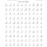The Multiplyinganchor Facts 0, 1, 2, 3, 4, 5 And 10 With Regard To Multiplication Worksheets 2 And 3