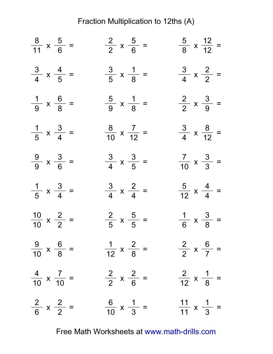 The Old Fractions Multiplication Worksheets Math Worksheet for Multiplication Worksheets 6Th Grade