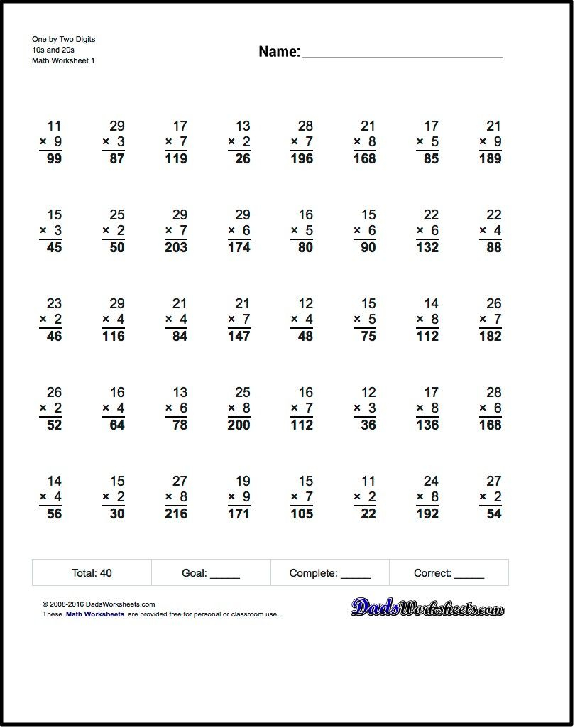 These Multiplication Worksheets Introduce Multiple Digit regarding Multiplication Worksheets Double Digit