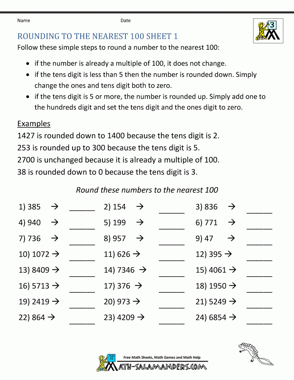 Third Grade Math Practice Rounding, Inequalities And Multiples regarding Printable 2&amp;amp;#039;s Multiplication Quiz