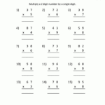 Third Grade Math Worksheets Multiplication 2 Digits1 Within Printable Multiplication Worksheets Grade 6