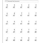 Times Multiplication Worksheets 1 2 3 4 5 Table 6 7 8 9 With Regard To Multiplication Worksheets 5 6 7