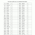 Times Table Test 8 Times Table Speed Test | Times Tables for Printable Multiplication Times Table