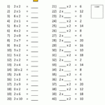 Times Table Tests - 2 3 4 5 10 Times Tables for Multiplication Worksheets Ks1