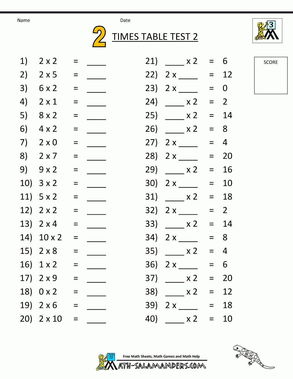 Times Table Tests – 2 3 4 5 10 Times Tables for Multiplication Worksheets Ks1 Times Table Tests - 2 3 4 5 10 Times Tables for Multiplication Worksheets Ks1