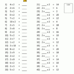 Times Table Tests - 2 3 4 5 10 Times Tables within Multiplication Worksheets X2 X5 X10