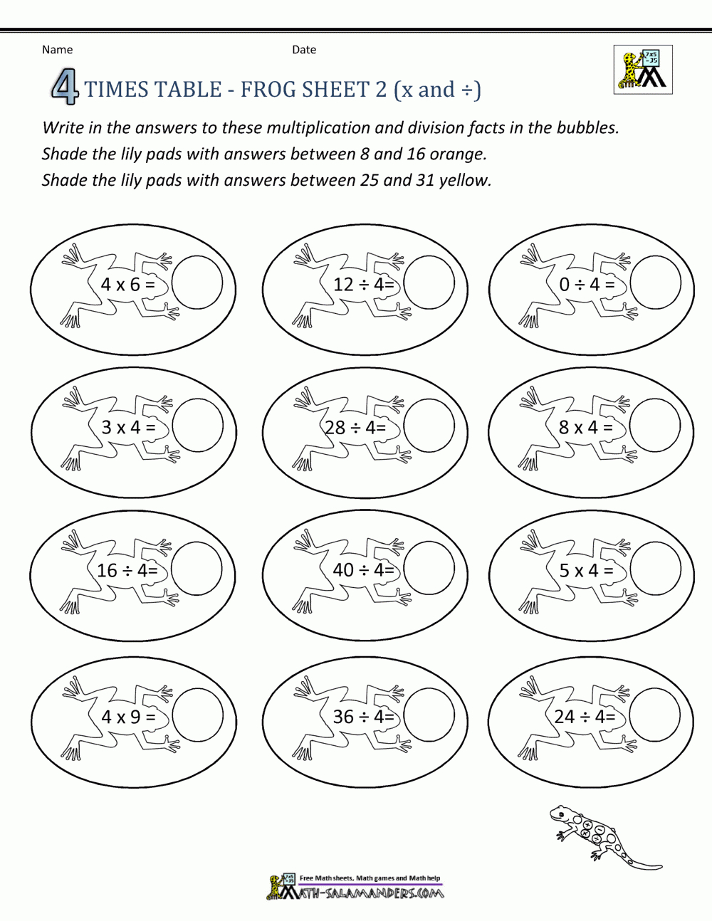 Times Tables For Kids - 4 Times Table Sheets for Multiplication Worksheets 4 Times Tables