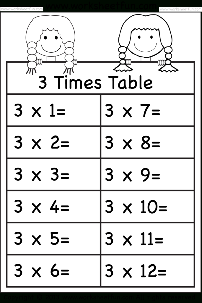 Times Tables Worksheets – 2, 3, 4, 5, 6, 7, 8, 9, 10, 11 And For Multiplication Worksheets 5 6 7