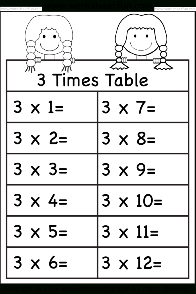 Times Tables Worksheets – 2, 3, 4, 5, 6, 7, 8, 9, 10, 11 And for Multiplication Worksheets 5 6 7