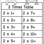 Times Tables Worksheets – 2, 3, 4, 5, 6, 7, 8, 9, 10, 11 And Inside Printable Multiplication Table 5