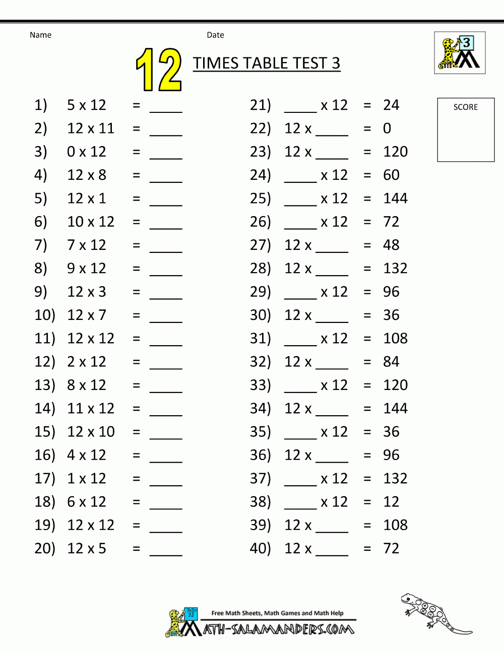 Title} (Con Imágenes) | Fichas De Matematicas, Actividades in Printable Multiplication Tables Exercises