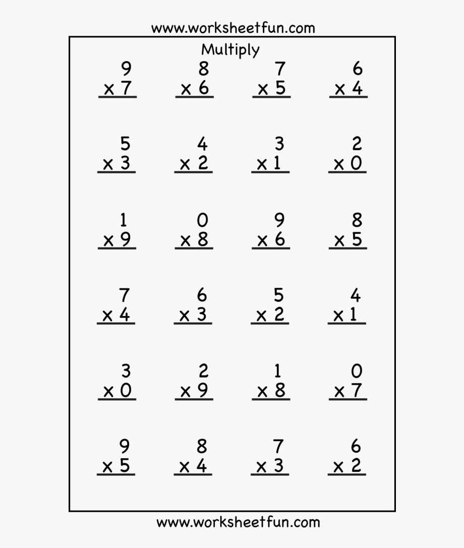 Multiplication Worksheets For Kindergarten