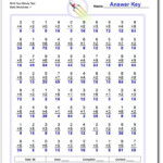 Two Minute Multiplication Drills Each Of These 80 Or 100 with Printable 1 Minute Multiplication Drills