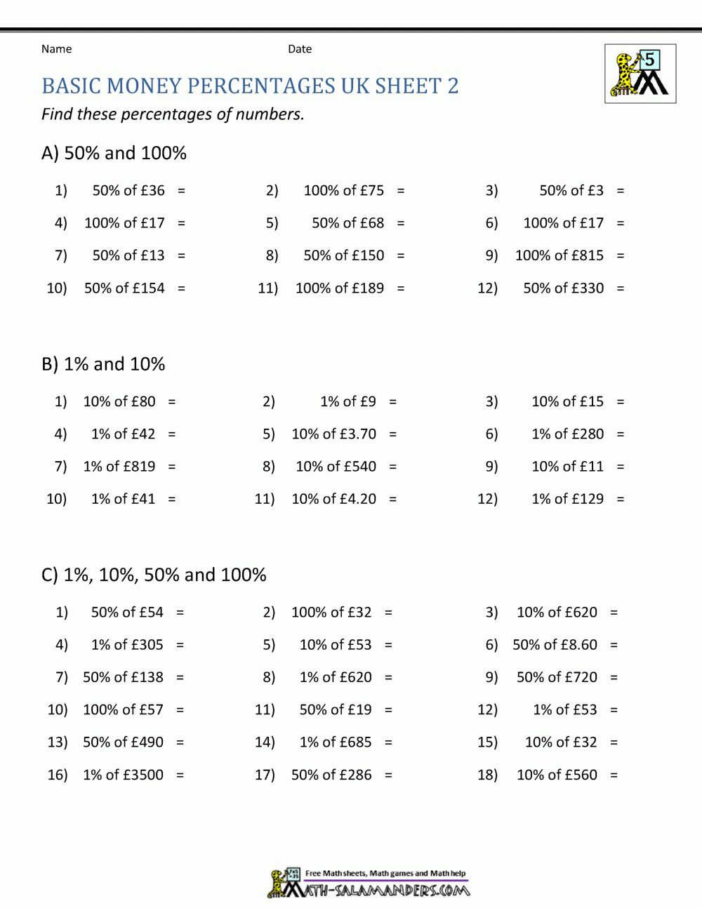 Uk Percentage Worksheets with Multiplication Worksheets Uk Uk Percentage Worksheets with Multiplication Worksheets Uk
