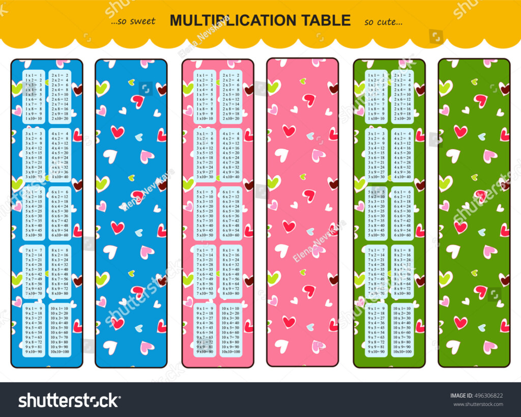 Vector Multiplication Table Printable Bookmarks Stickers For Printable Multiplication Bookmarks Vector Multiplication Table Printable Bookmarks Stickers For Printable Multiplication Bookmarks