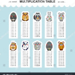 Vector Multiplication Table Printable Bookmarks Stickers Within Printable Multiplication Bookmarks