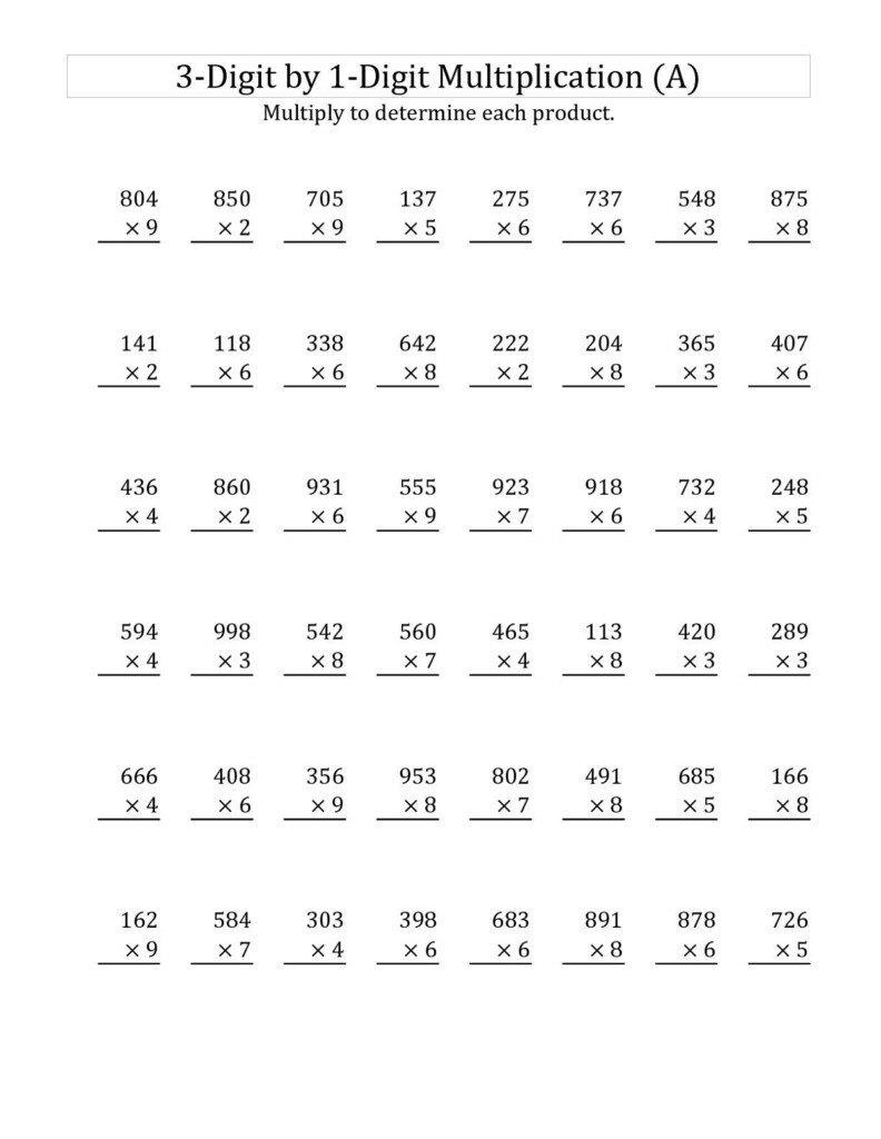 Worksheet For Class 3 On Multiplication | Printable Inside Printable Multiplication By 3