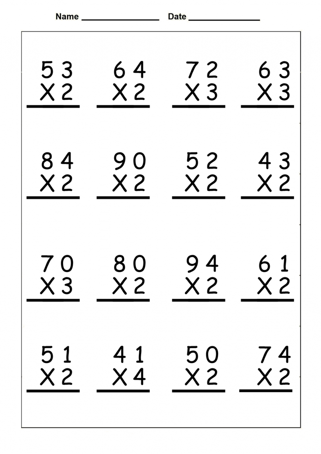 Worksheet Ideas ~ 4Th Grade Multiplication Worksheets Best inside Printable Multiplication For 4Th Grade