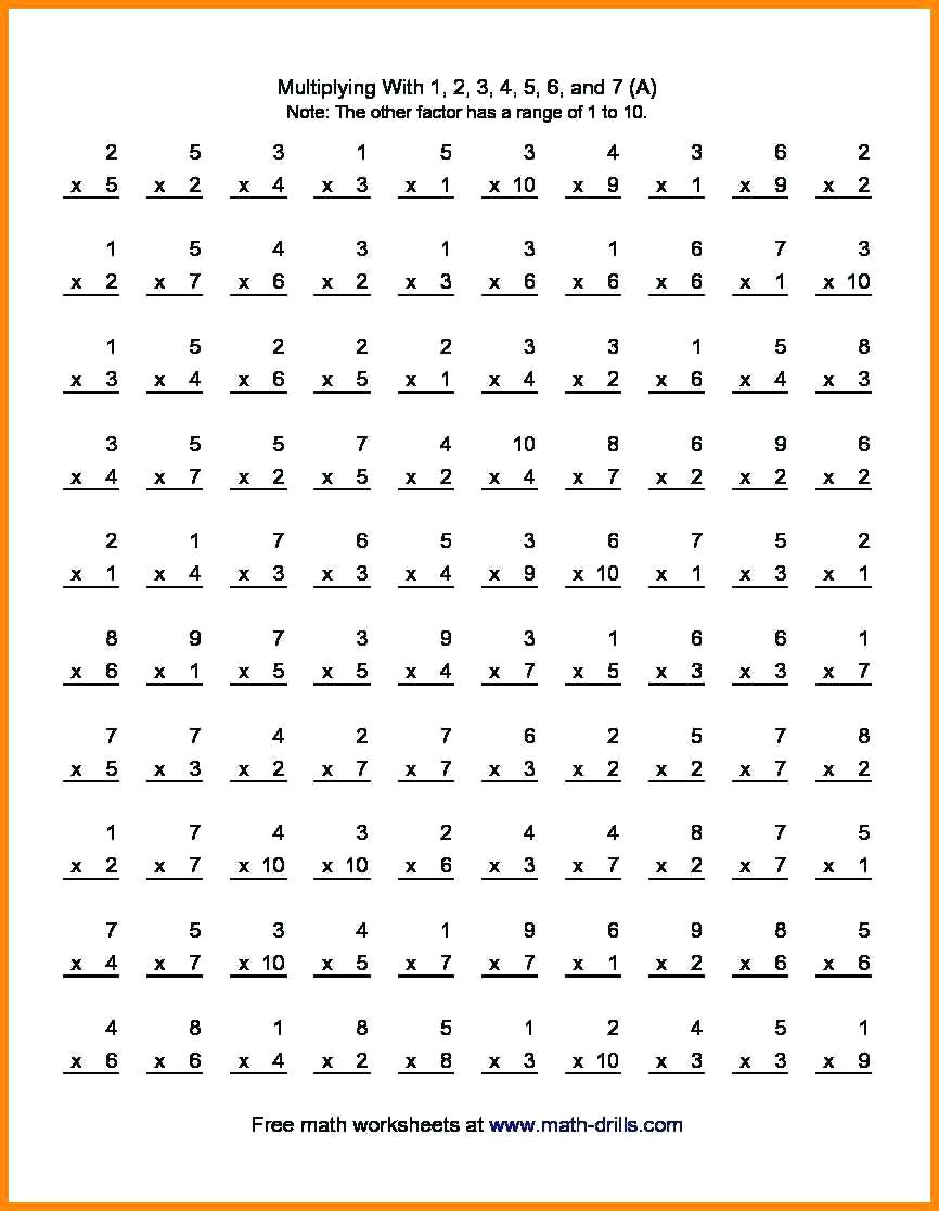 Worksheet Ideas ~ 7Th Grade Math Worksheets Worksheet Ideas regarding Printable Multiplication Worksheets 50 Problems