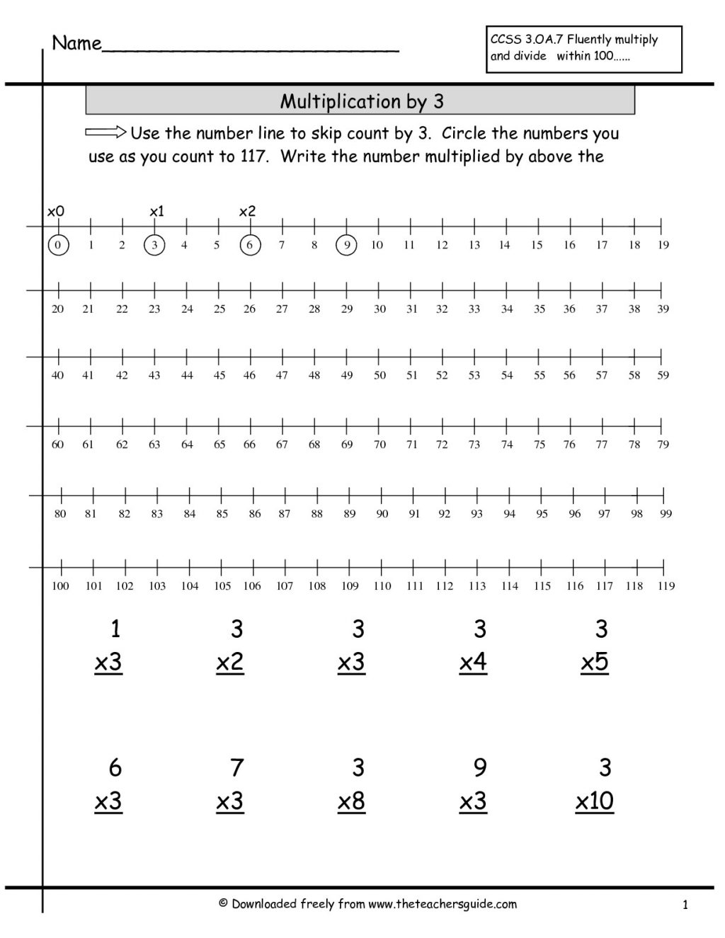  Multiplication Worksheets X2 X3 PrintableMultiplication