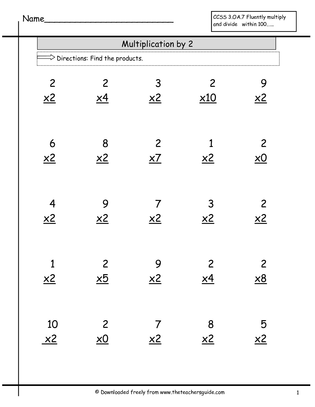Worksheet Ideas ~ And Multiplication Worksheets Newcts with regard to Multiplication Worksheets X2 X3