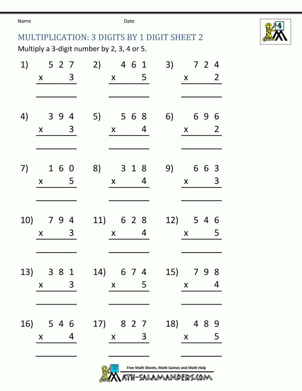 Worksheet Ideas ~ Freeth Grade Math Worksheets throughout Multiplication Worksheets Large Numbers