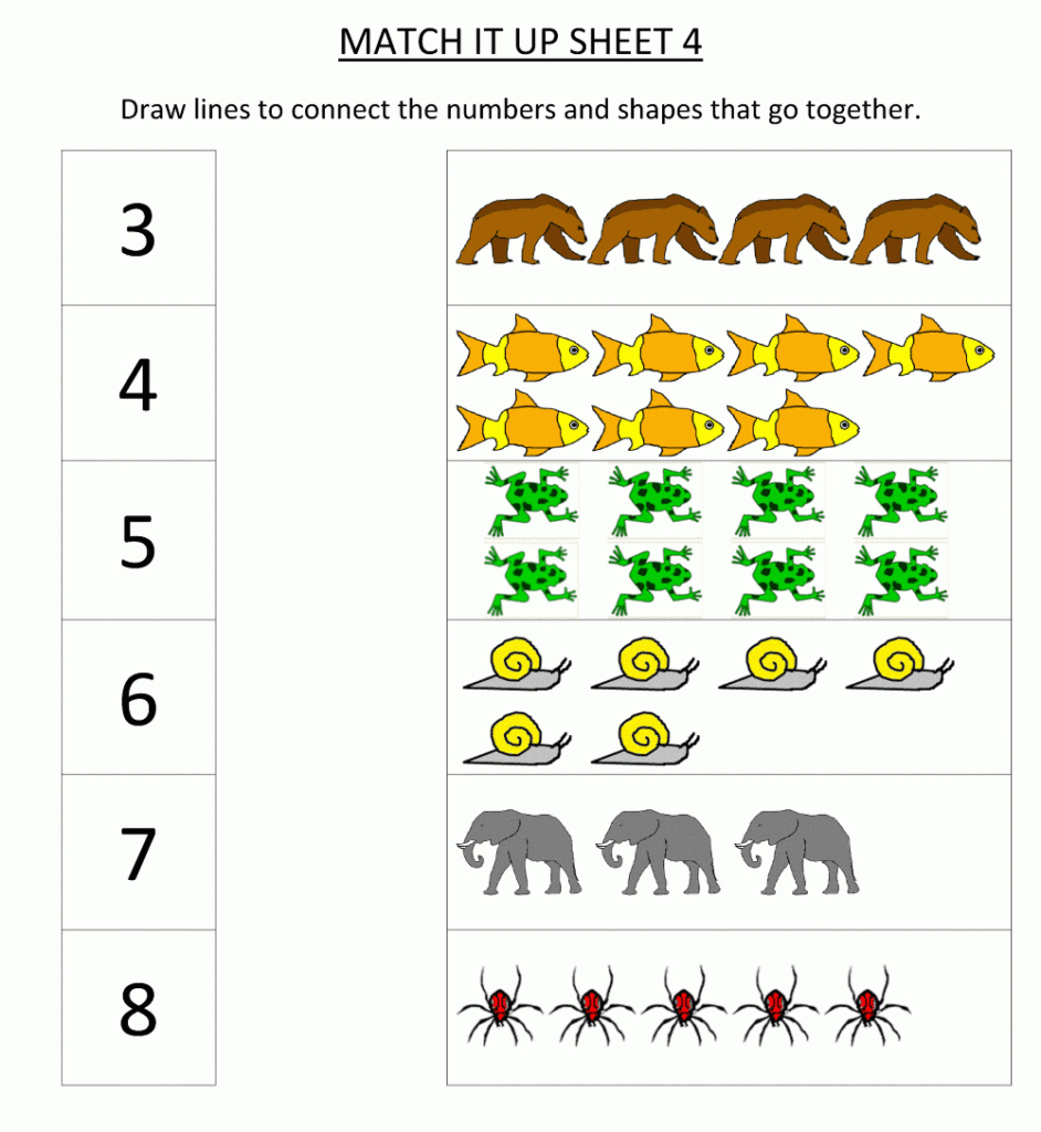 Worksheet Ideas ~ Match Numbers Kindergarten Mathksheets With Multiplication Worksheets Kinder