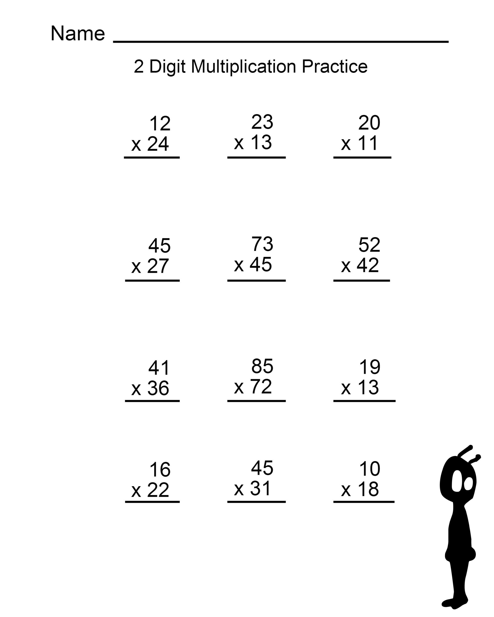 Worksheet Ideas ~ Multiplication Facts Worksheets For Third with Printable Multiplication Practice