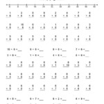 Worksheet Ideas ~ Multiplication Facts Worksheets For Third with regard to Multiplication Worksheets Numbers 1-6
