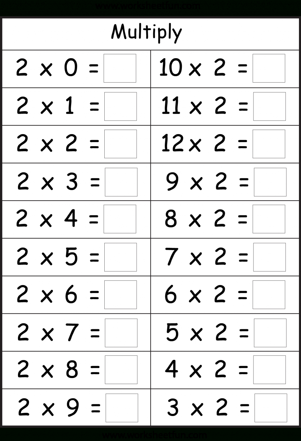 Worksheet Ideas ~ Worksheet Ideas Multiplication Worksheets inside Printable Multiplication 3's