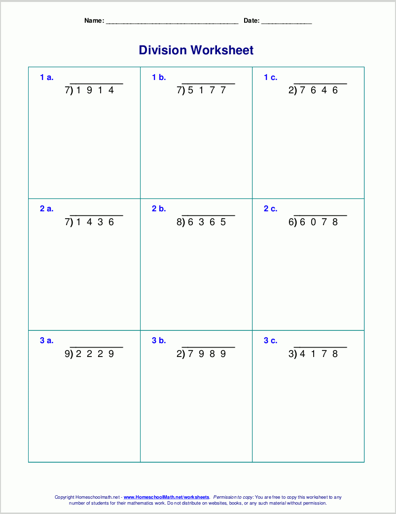 Worksheets For Division With Remainders regarding Printable Multiplication And Division Worksheets Grade 4