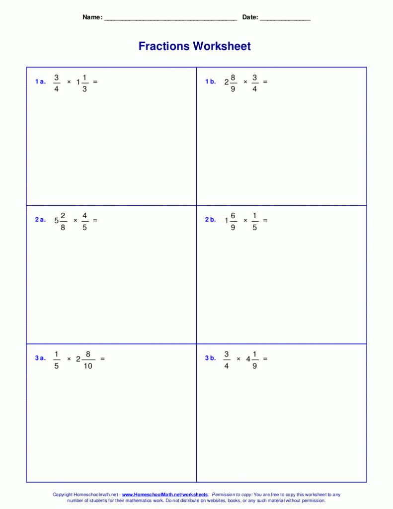 Worksheets For Fraction Multiplication In Homeschool Multiplication Worksheets Worksheets For Fraction Multiplication In Homeschool Multiplication Worksheets
