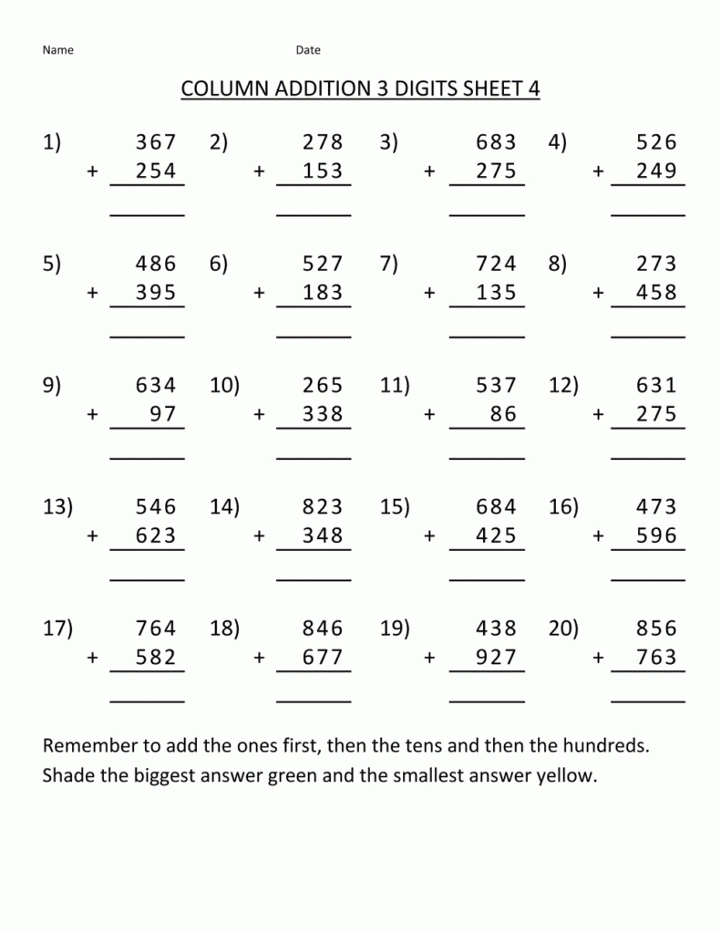 Worksheets For Grade 4 | Subtraction Worksheets, Addition Within Printable Multiplication Worksheets Grade 4