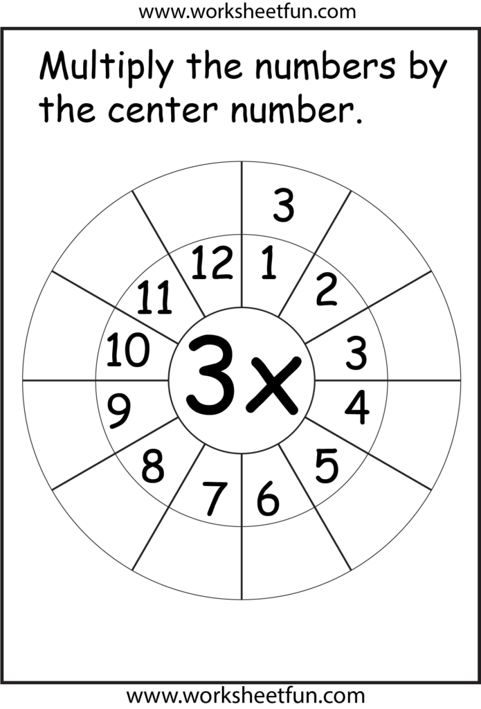 Age 08 ~ Math ~ Skip Count: 3 ~ Multiplication Wheel Age 08 ~ Math ~ Skip Count: 3 ~ Multiplication Wheel
