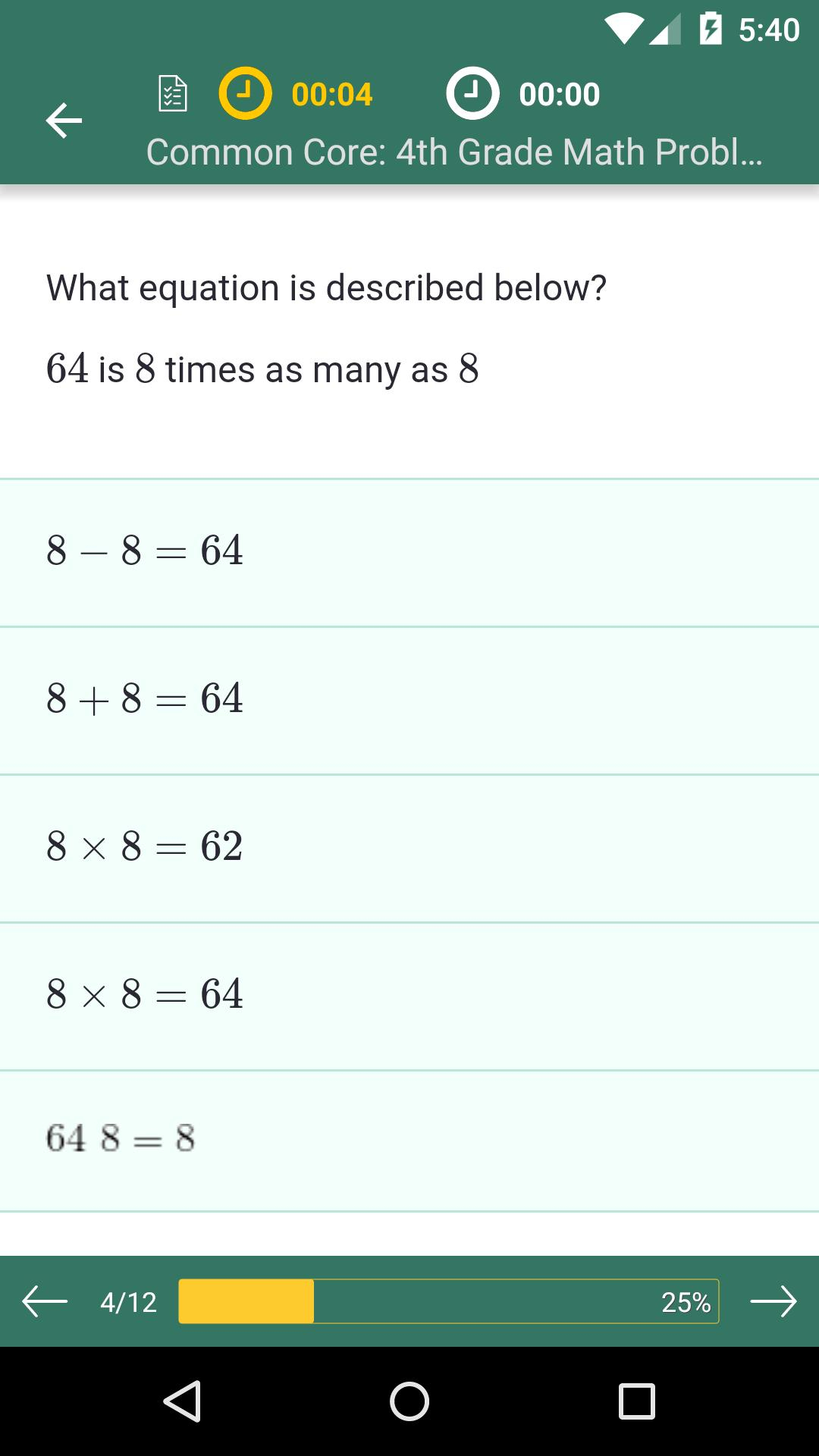 Common Core Math 4Th Grade: Practice Tests, Prep Pour