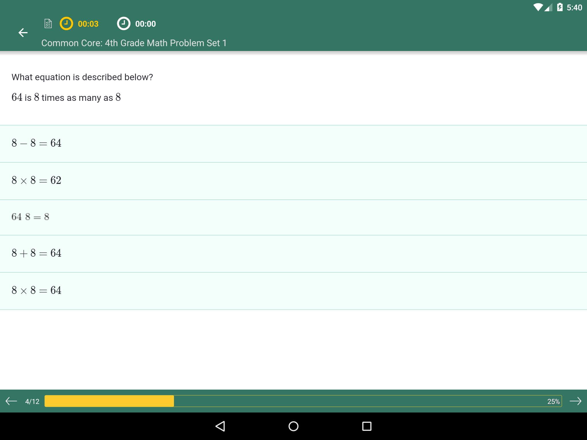 Common Core Math 4Th Grade: Practice Tests, Prep Pour