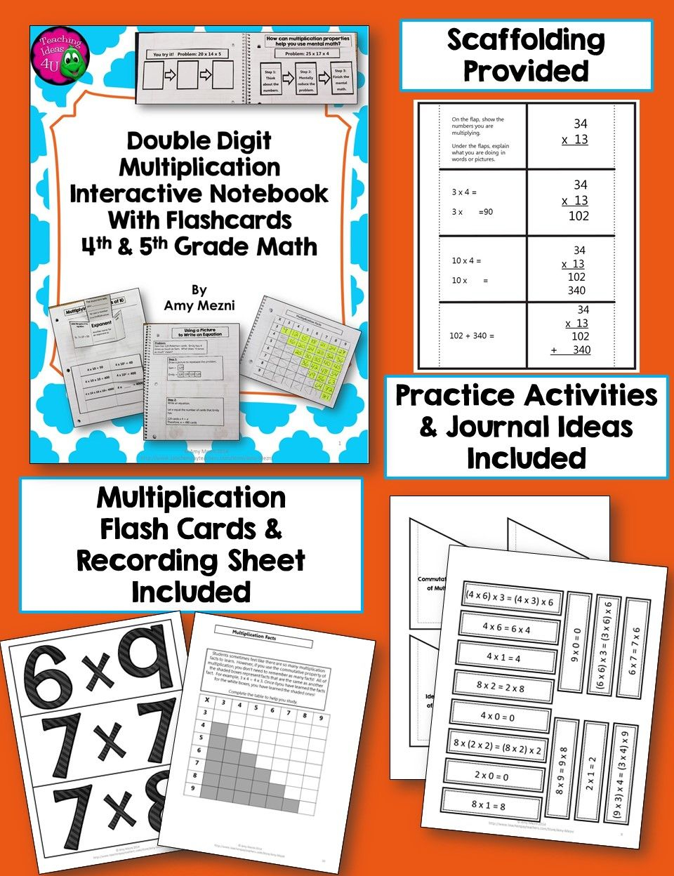 Double Digit Multiplication Interactive Notebook Inb Unit