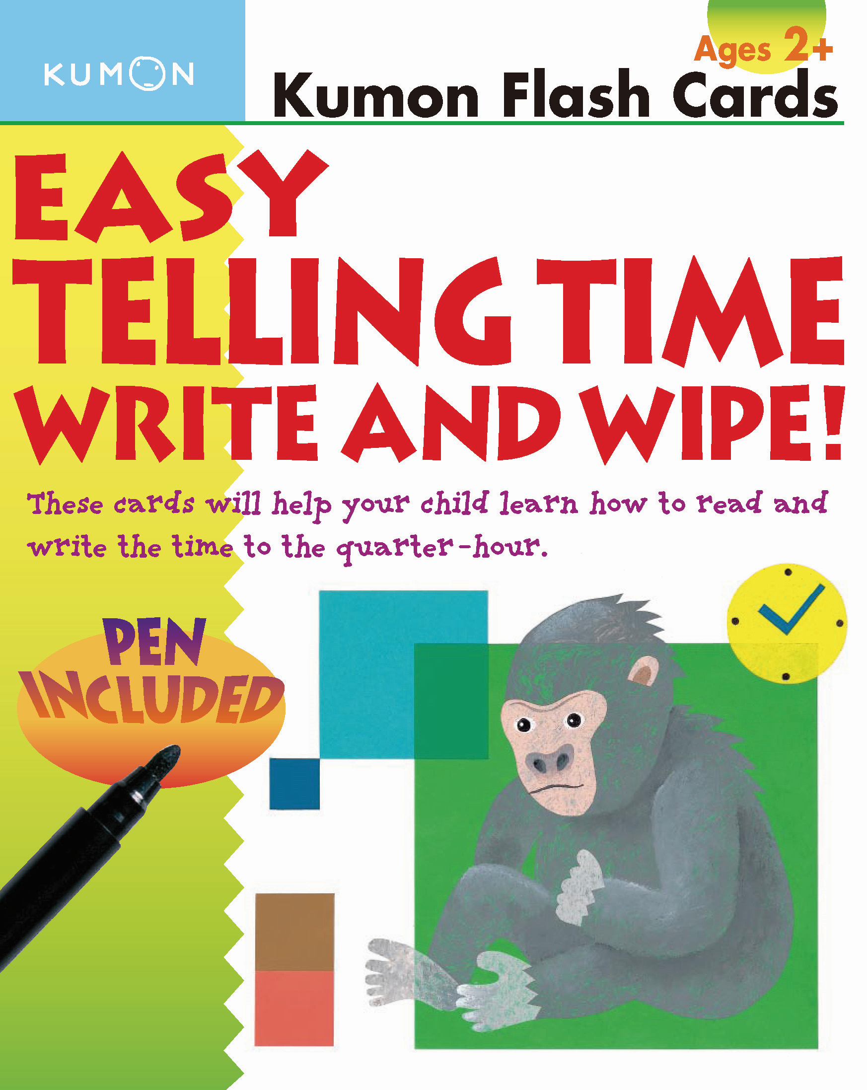 Easy Telling Time: Write And Wipe! | Kumon Publishing