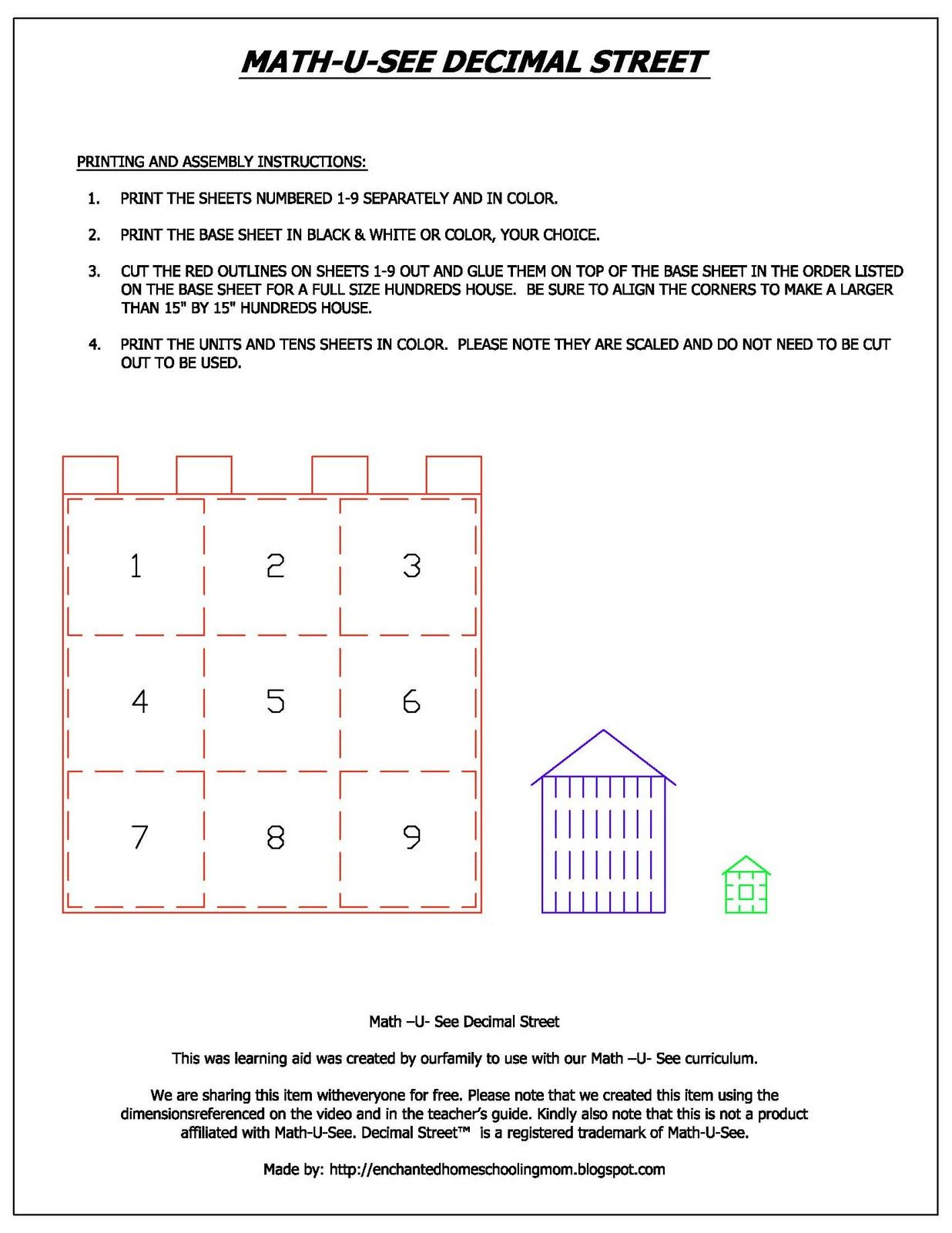 Enchanted Homeschooling Mom: Math U See Decimal Street