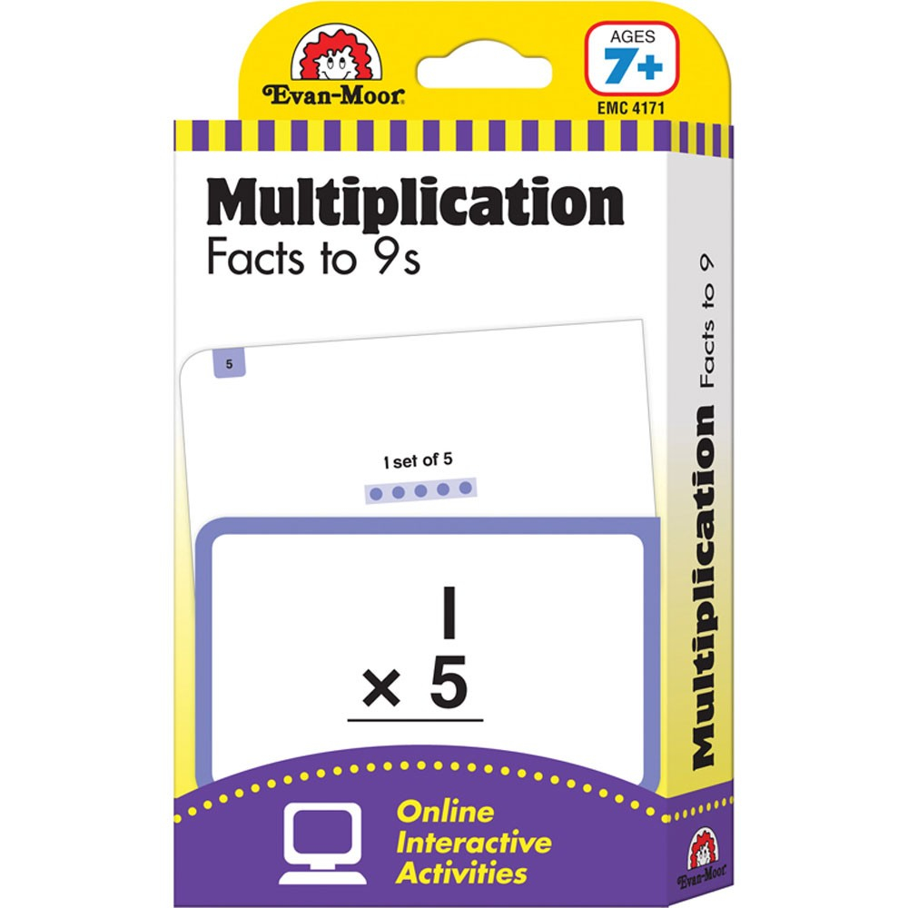 Flashcard Set Multiplication Facts To 9S
